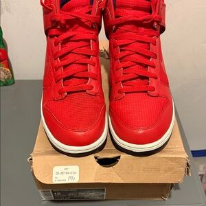 Nike Bold Red High-Top Sneakers